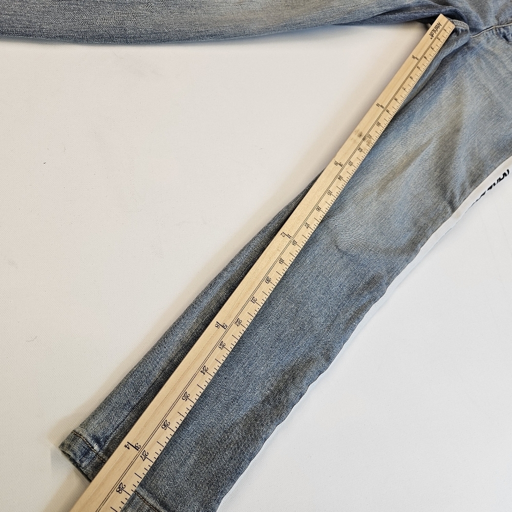 Karl Lagerfeld Paris Contrast Logo Taping Blue Blue Skinny Stretchy Jeans Size 2 - Picture 7 of 8